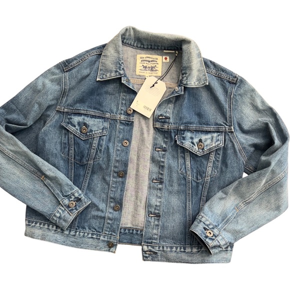 Levi's® Made & Crafted® BOYFRIEND TRUCKER JACKET Japanese Denim Bottle Blue - Picture 8 of 10